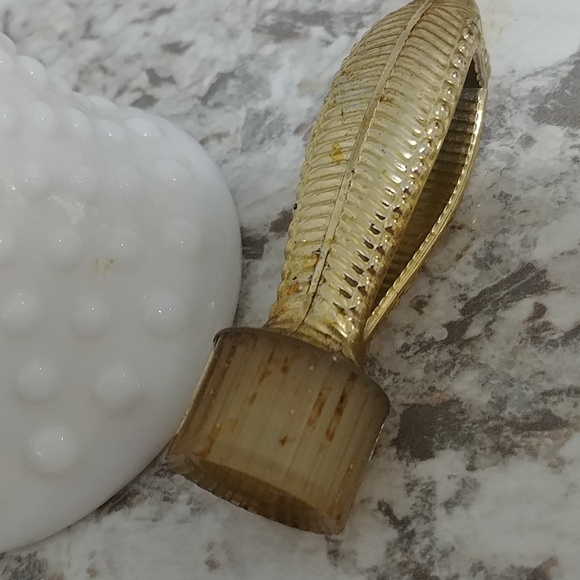 Vintage AVON Milk Glass Hobnail Bell Cologne Perfume Bottle - Picture 6 of 6
